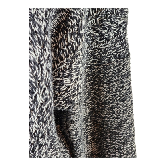 American Eagle XL Marled Knit Sweater Open Stitch Black White Slouchy Cozy - Picture 4 of 10